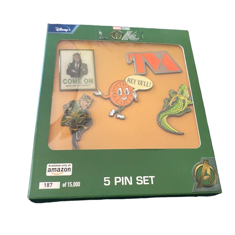 Disney Marvel Studios LOKI‎ 5 Pin Set Limited Edition! NEW Amazon Exclusive Set - Picture 2 of 4